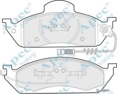 APEC BRAKING pad1102 -  Комплект тормозных колодок, дисковый тормоз